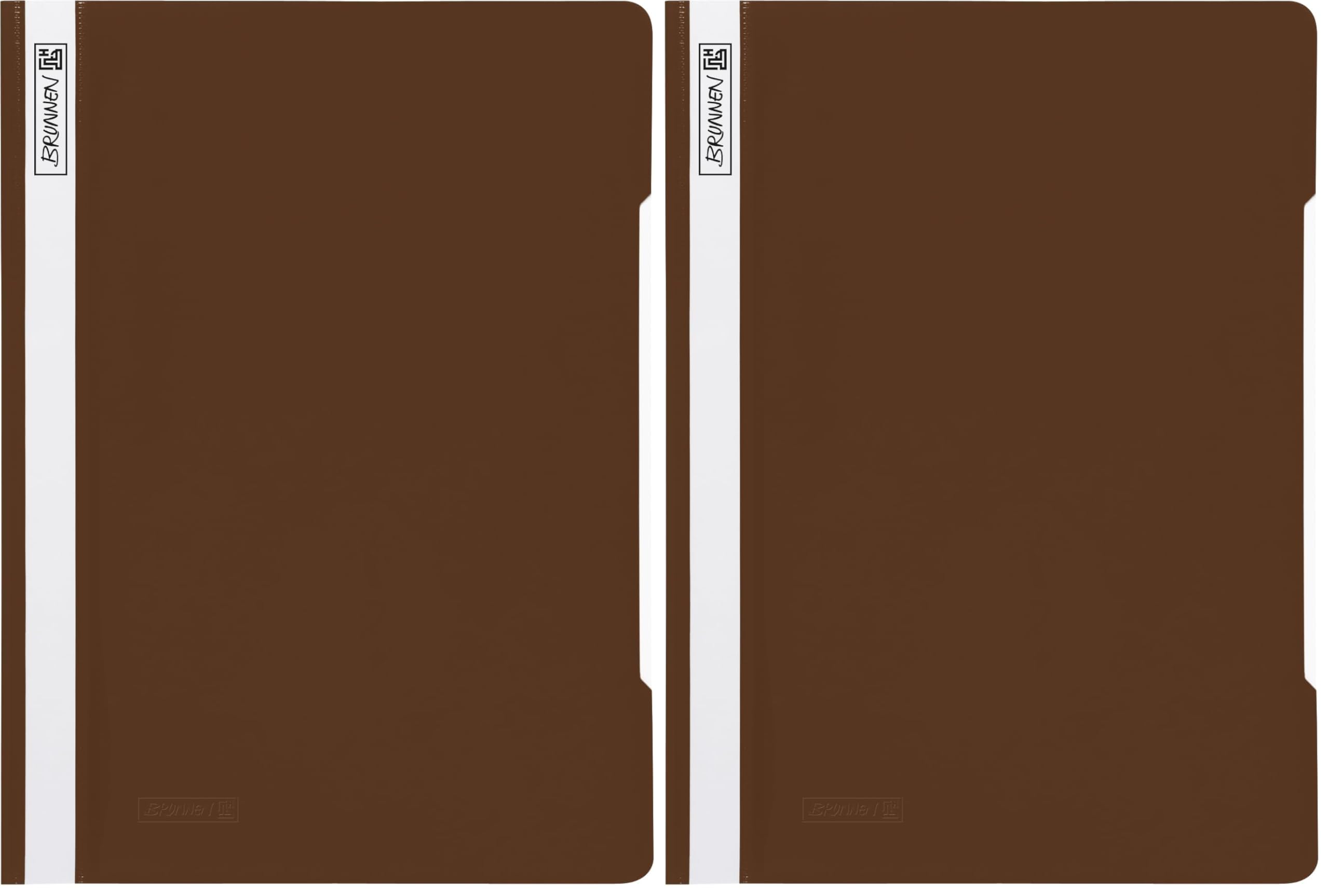 brunnen-schnellhefter-a4-pvc-folie-dunkelbraun-mit-deckblatt image 3
