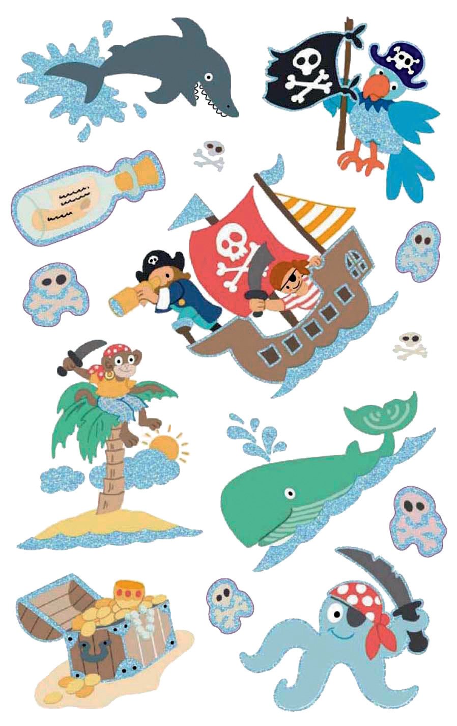 avery-zweckform-56067-z-design-kinder-sticker-pirat-glitzerfolie-14-aufkleber image 1