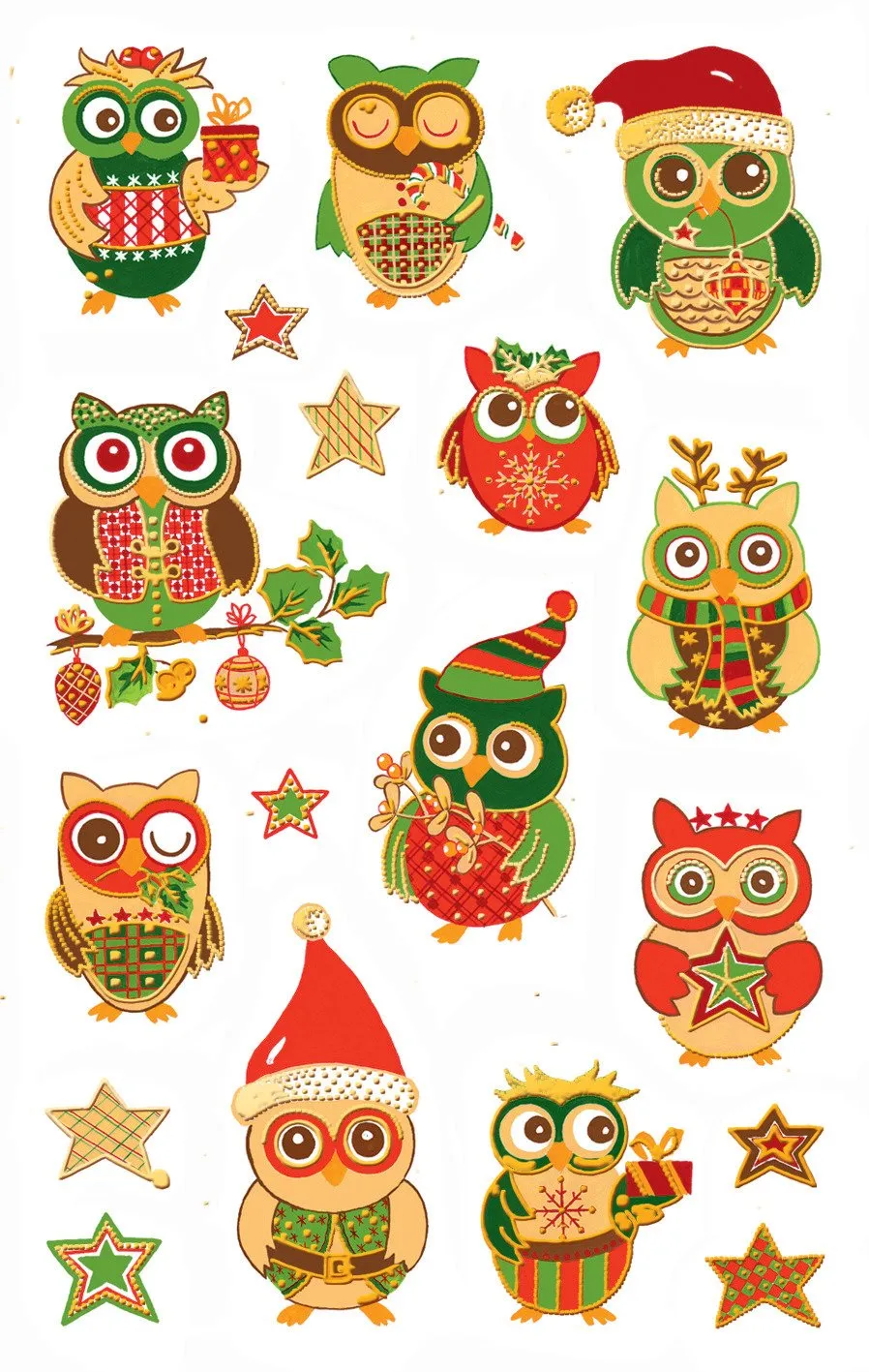 avery-zweckform-z-design-52818-weihnachtsaufkleber-eulen-18-sticker image 1