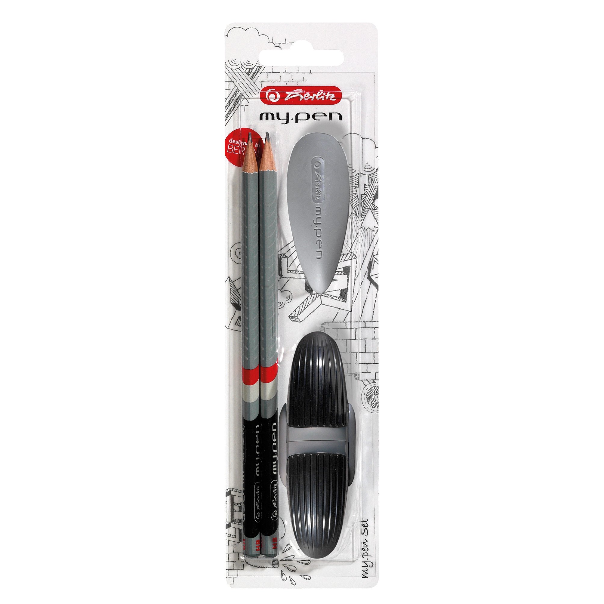 herlitz-starterset-my-pen-mit-2-bleistiften-hb-radierer-und-anspitzer image 3