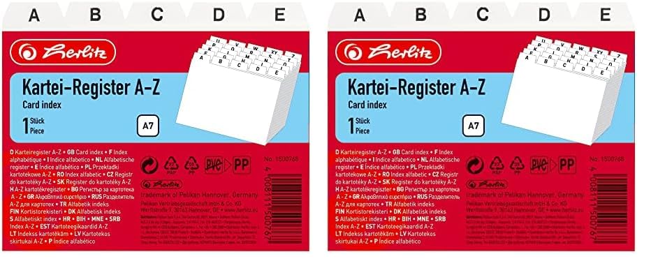 herlitz-1500768-karteiregister-a7-a-z-pp-25-teilig-wei image 3