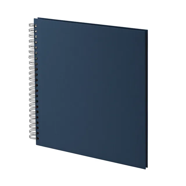 r-ssler-s-o-h-o-spiral-fotoalbum-blanko-31x30-cm-60-schwarze-seiten-navy-blau image 1