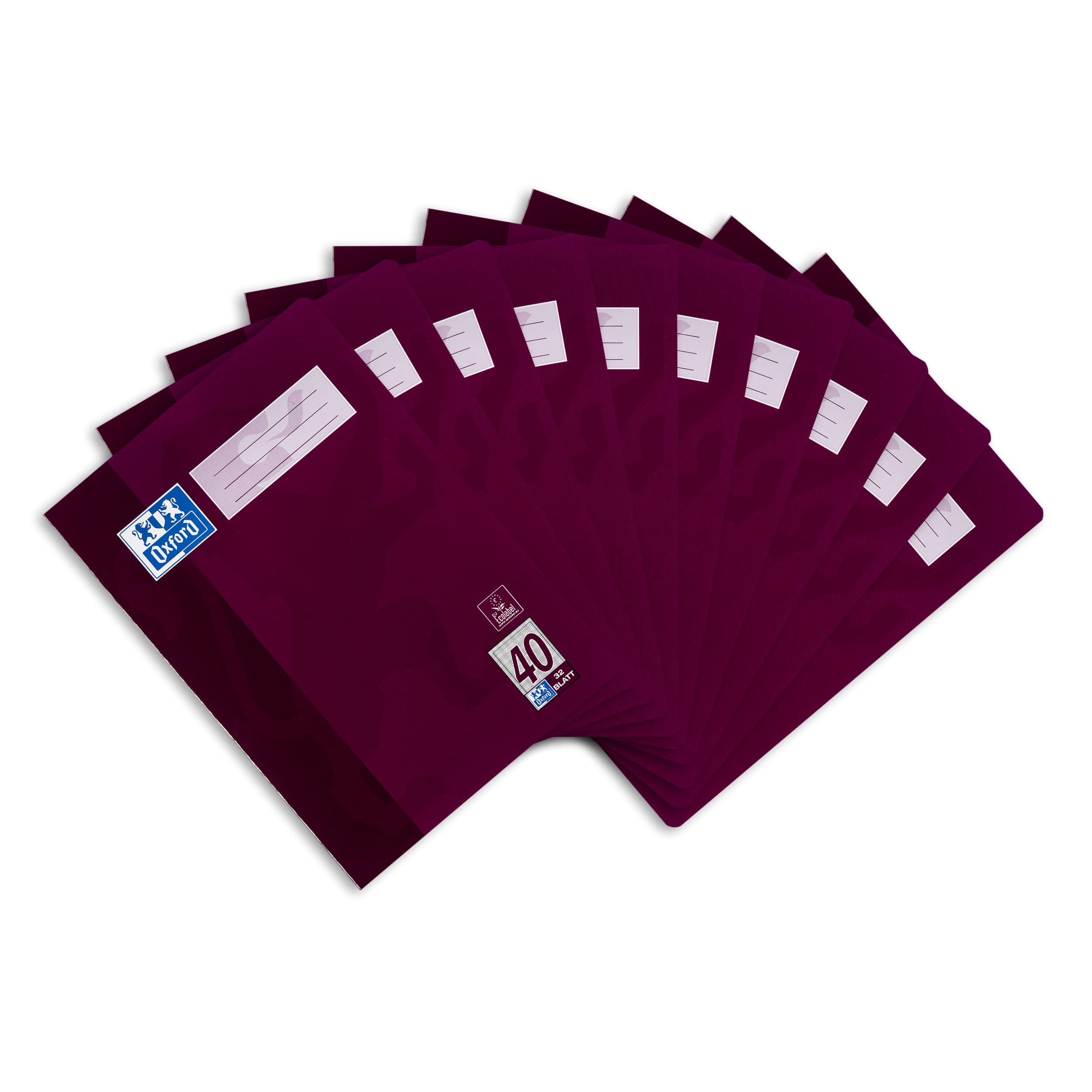 oxford-schulheft-a4-lineatur-40-kariert-mit-rahmen-10er-pack-32-blatt image 1