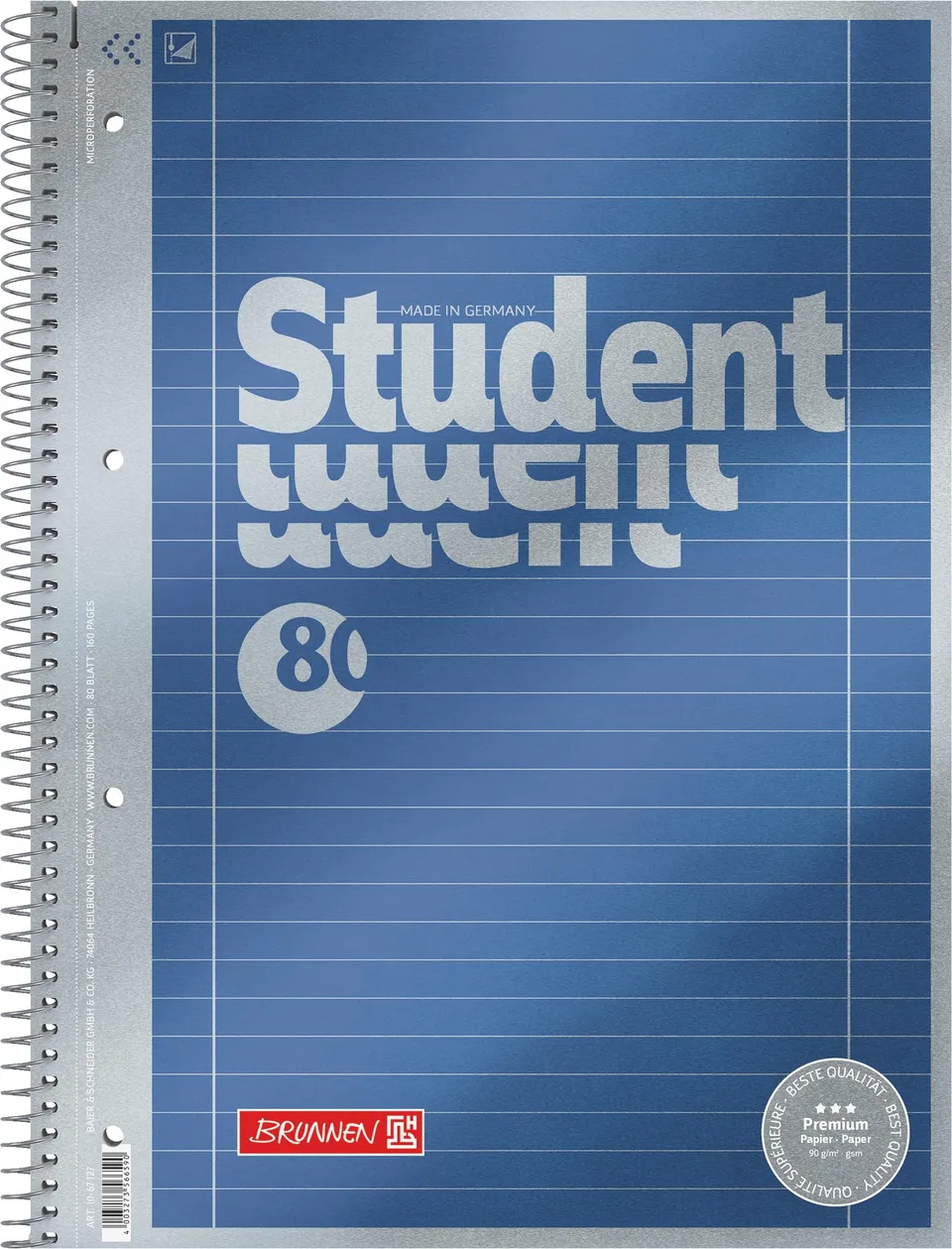 brunnen-collegeblock-premium-student-a4-lineatur-27-80-blatt-blau image 1