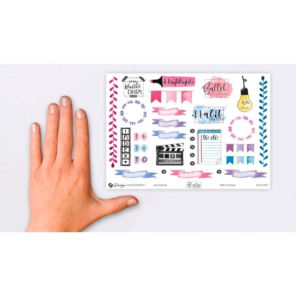 avery-zweckform-dekosticker-54544-rahmen-titel-62-st-ck-silbereffekt-a5 image 3